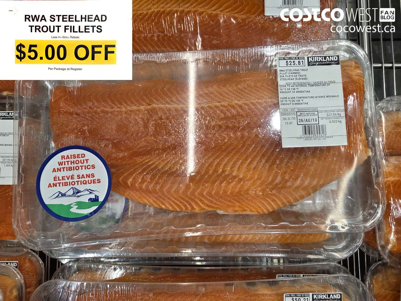 32605 RWA STEELHEAD TROUT FILLETS ($5.00 INSTANT SAVINGS)