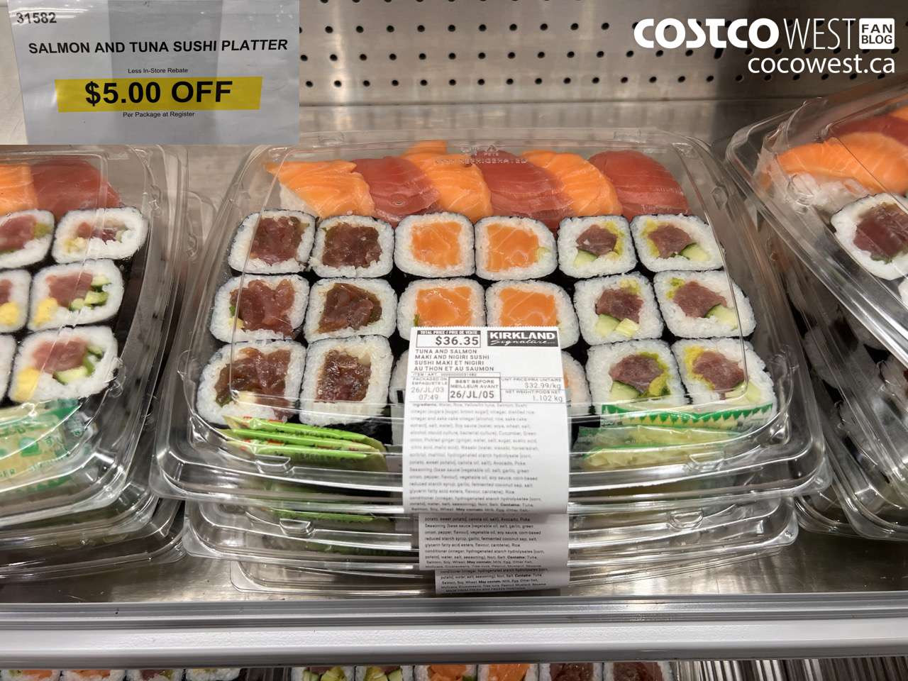 31582 SALMON AND TUNA SUSHI PLATTER ($5.00 INSTANT SAVINGS)