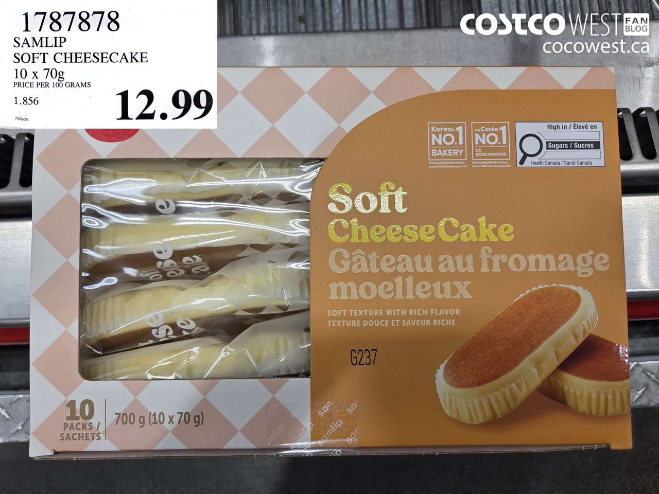1787878 SAMLIP SOFT CHEESECAKE 10 X 70G $12.99