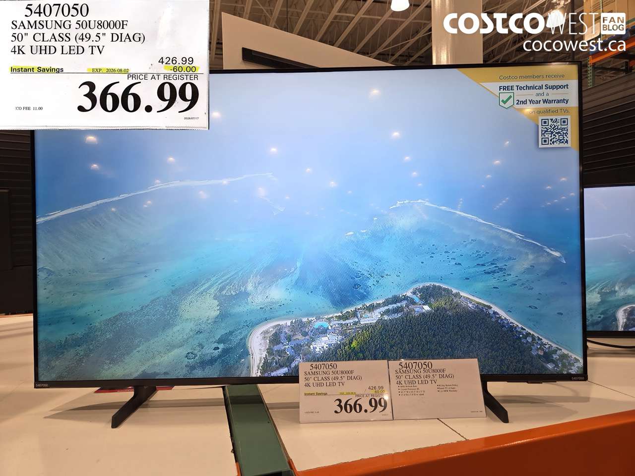 5407050 SAMSUNG 50U8000F 50