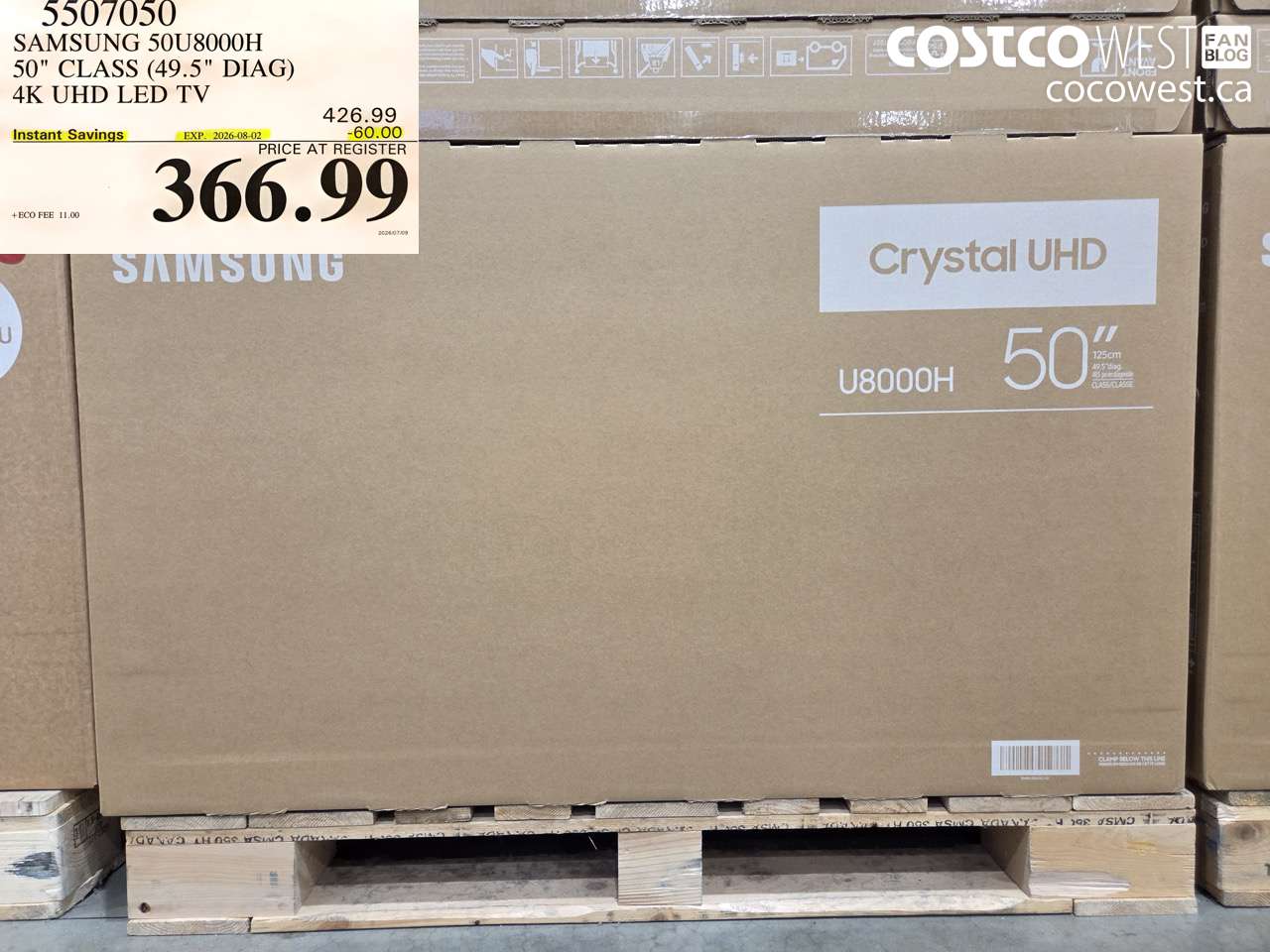 5507050 SAMSUNG 50U8000H 50