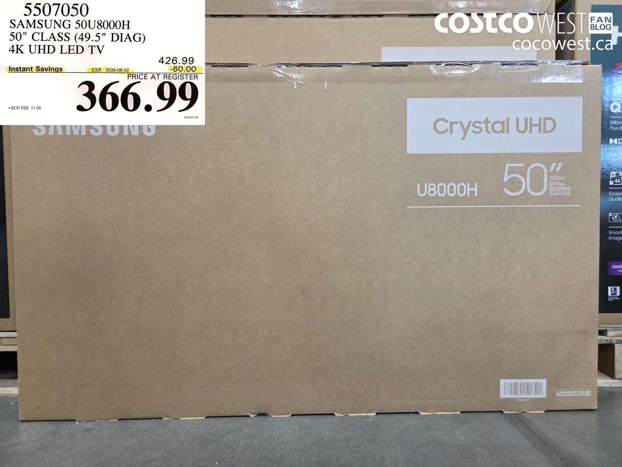 5507050 SAMSUNG 50U8000H 50