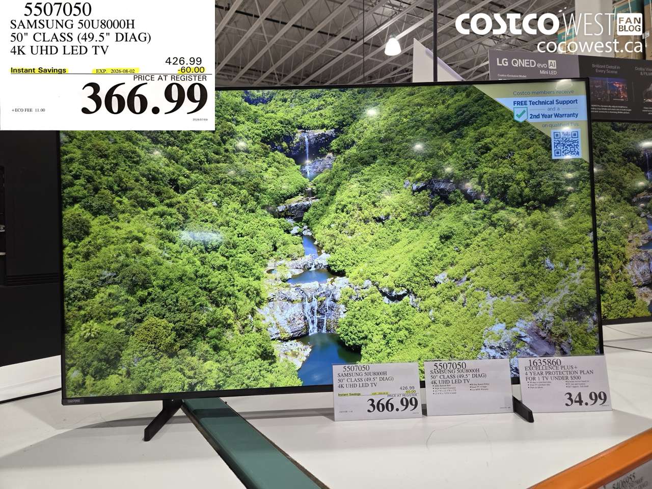 5507050 SAMSUNG 50U8000H 50