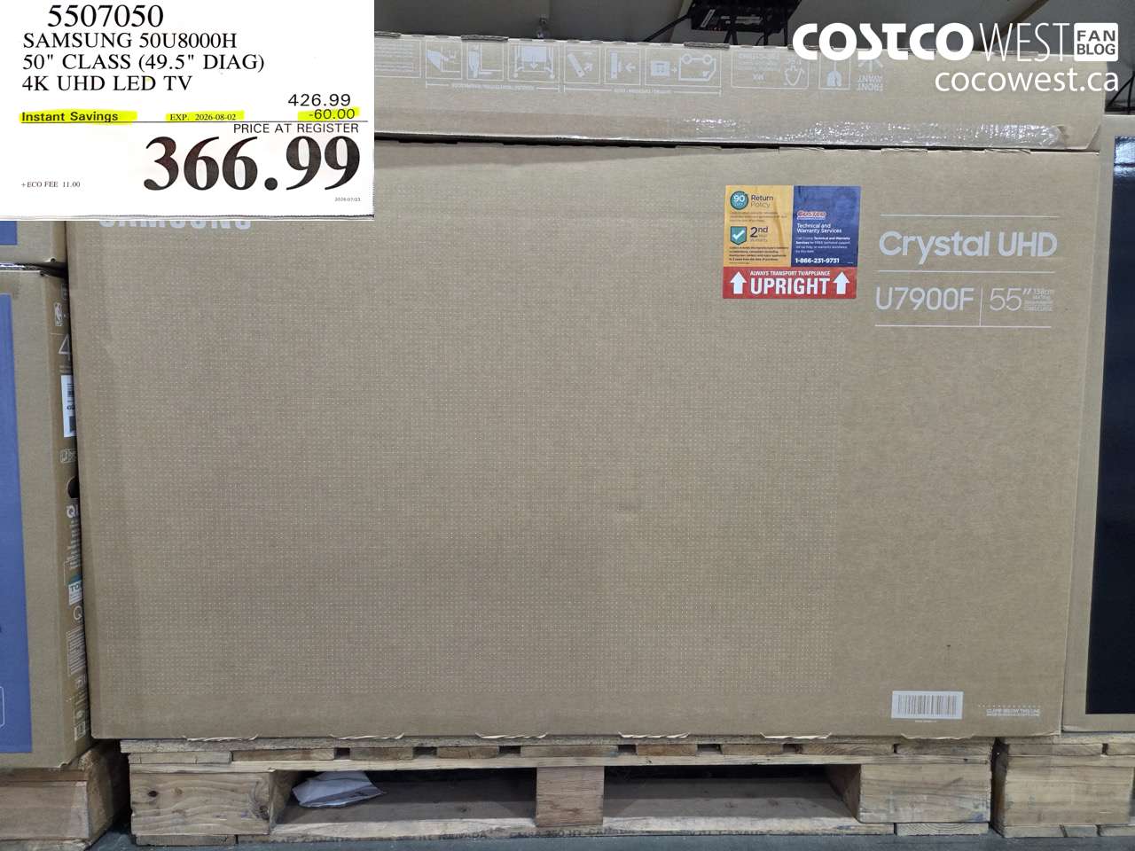 5507050 SAMSUNG 50U8000H 50