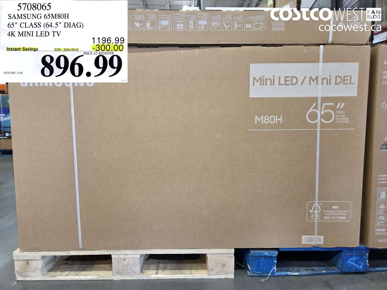 5708065 SAMSUNG 65M80H 65