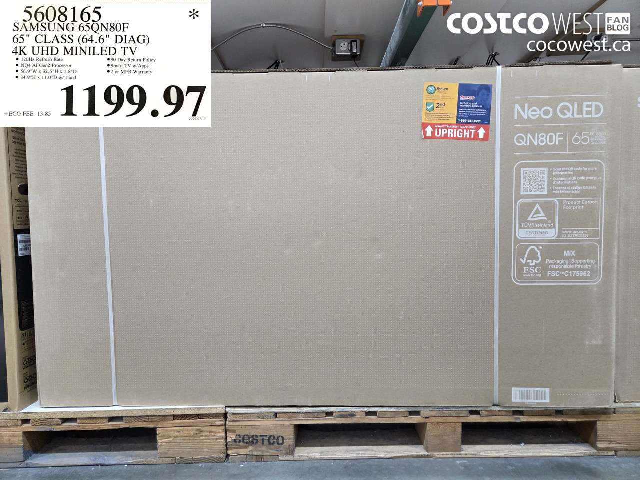5608165 SAMSUNG 65QN80F 65