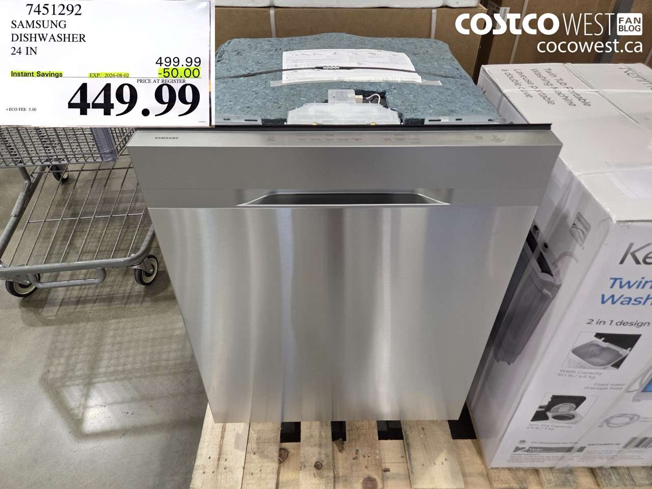 7451292 SAMSUNG DISHWASHER 24 IN ($50.00 INSTANT SAVINGS EXPIRES ON 2026-08-02) $449.99