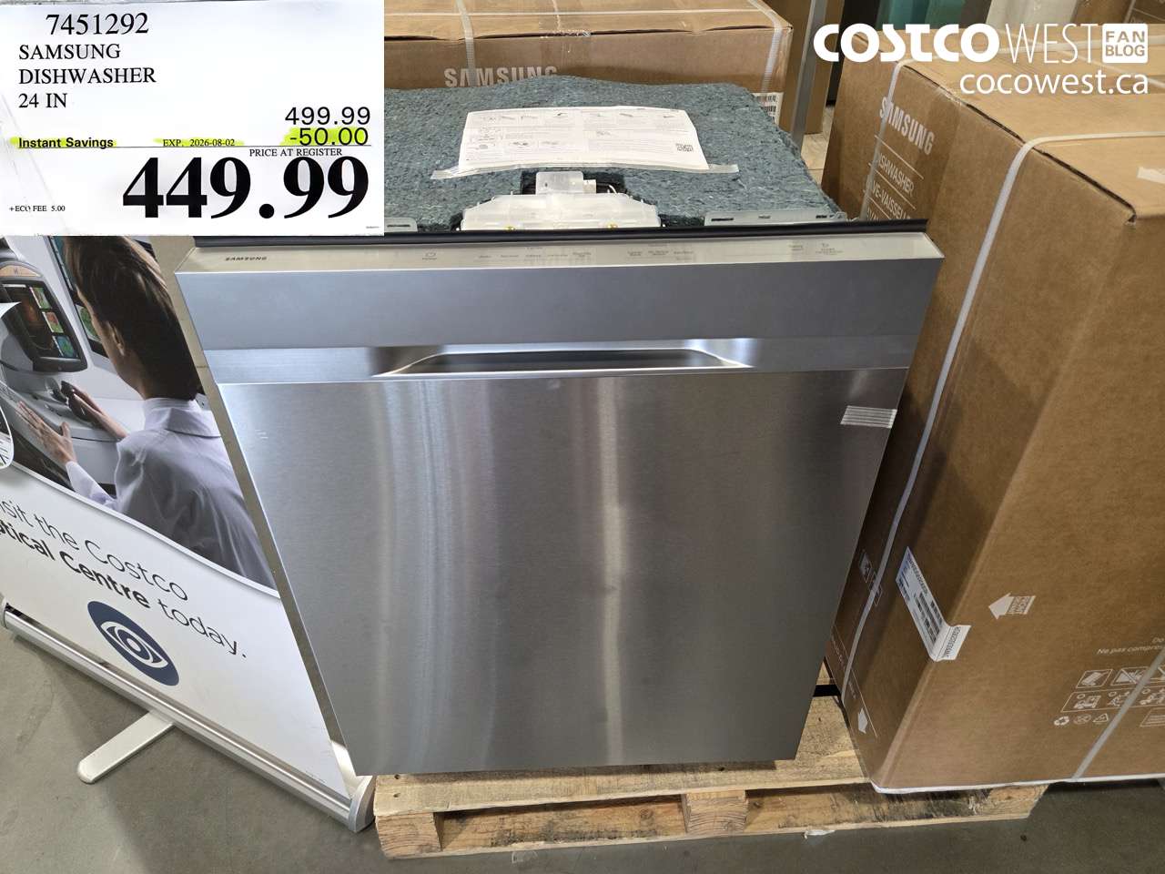 7451292 SAMSUNG DISHWASHER 24 IN ($50.00 INSTANT SAVINGS EXPIRES ON 2026-08-02) $449.99