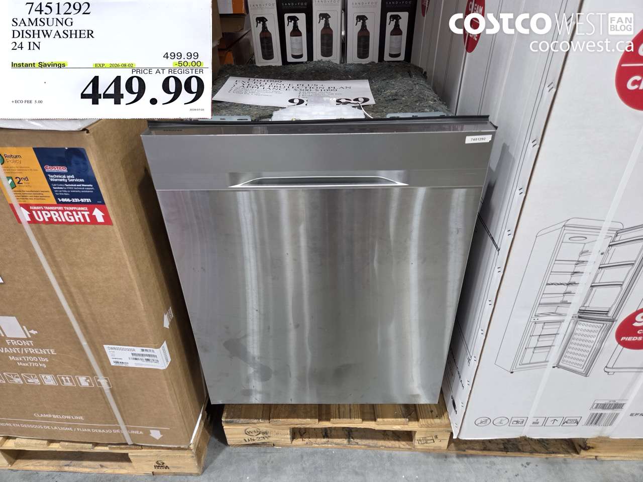 7451292 SAMSUNG DISHWASHER 24 IN ($50.00 INSTANT SAVINGS EXPIRES ON 2026-08-02) $449.99