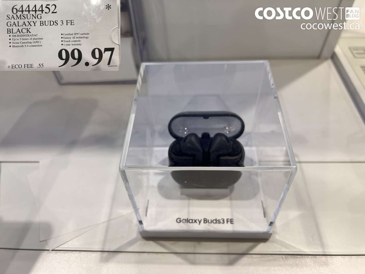 6444452 SAMSUNG GALAXY BUDS 3 FE BLACK $99.97