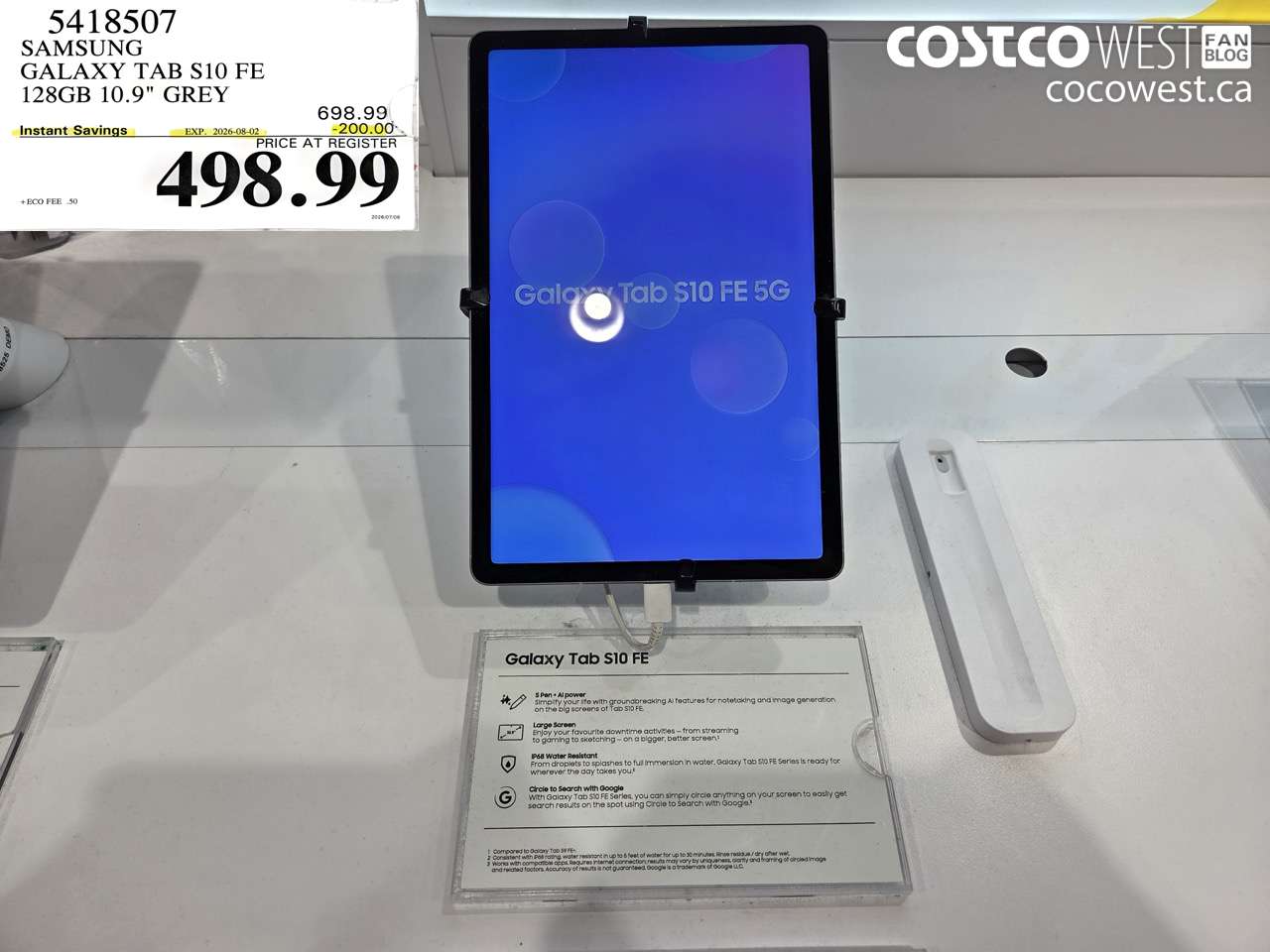 5418507 SAMSUNG GALAXY TAB S10 FE 128GB 10.9