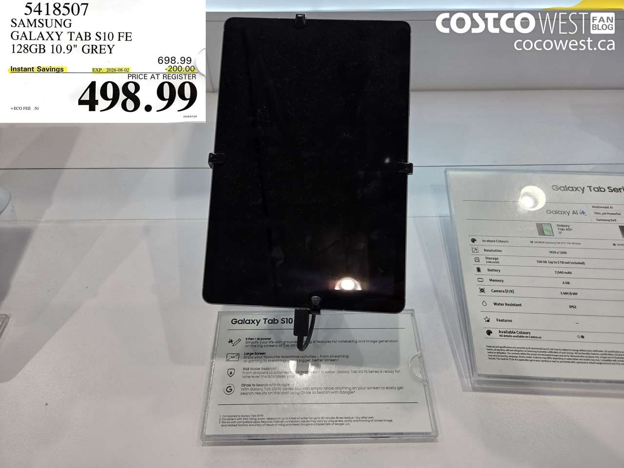5418507 SAMSUNG GALAXY TAB S10 FE 128GB 10.9