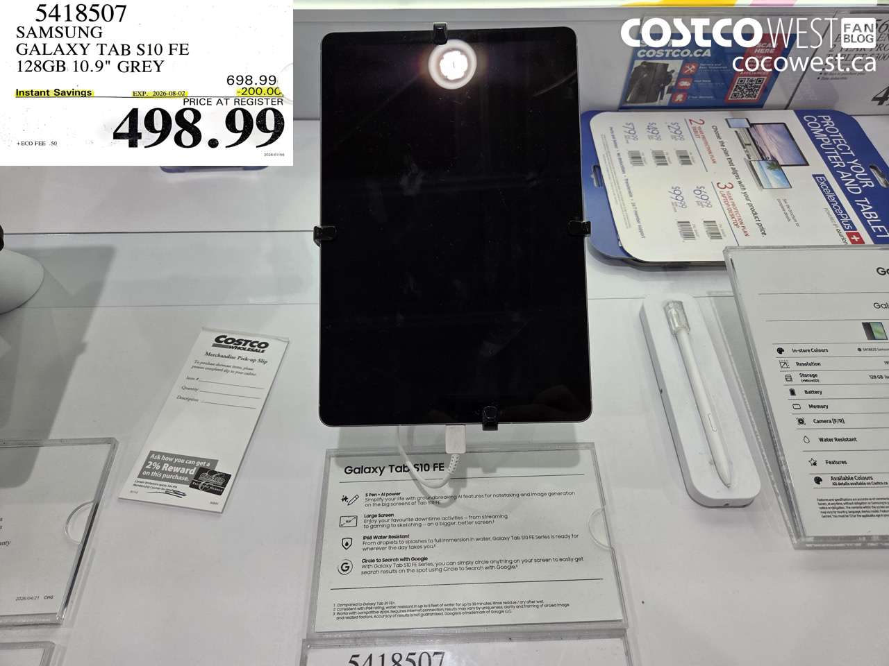 5418507 SAMSUNG GALAXY TAB S10 FE 128GB 10.9