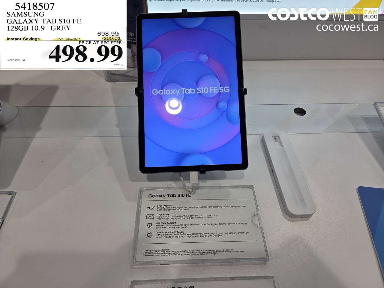 5418507 SAMSUNG GALAXY TAB S10 FE 128GB 10.9