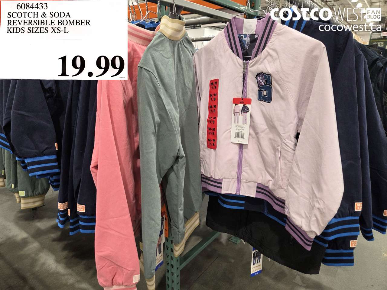 6084433 SCOTCH & SODA REVERSIBLE BOMBER KIDS SIZES XS-L $19.99