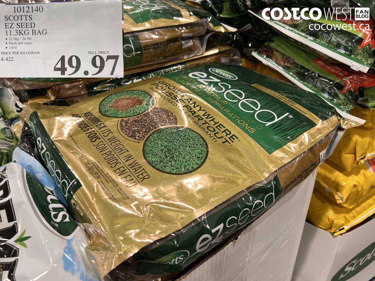 1012140 SCOTTS EZ SEED 11.3KG BAG $49.97