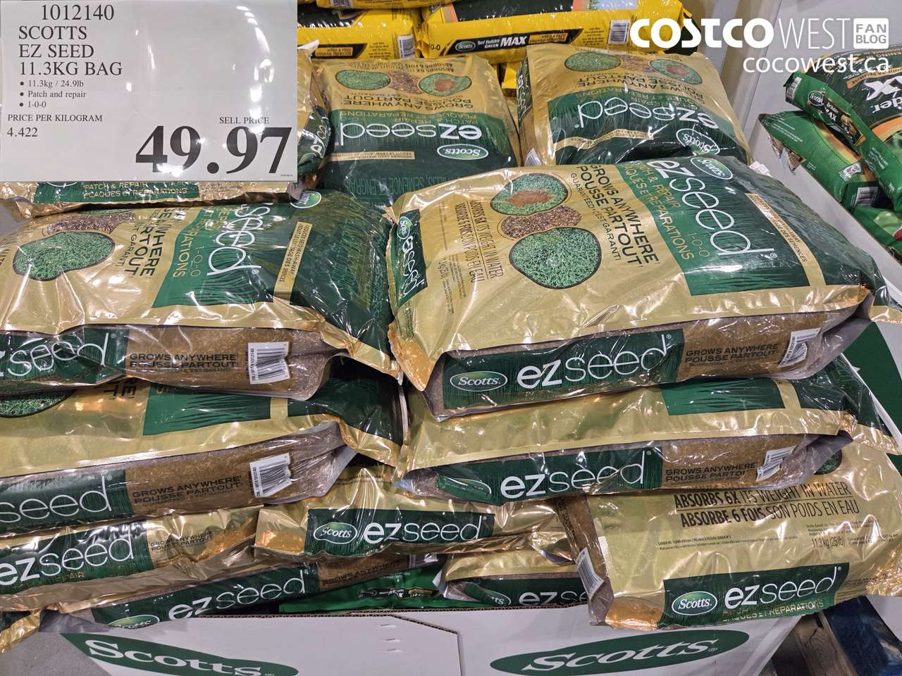 1012140 SCOTTS EZ SEED 11.3KG BAG $49.97