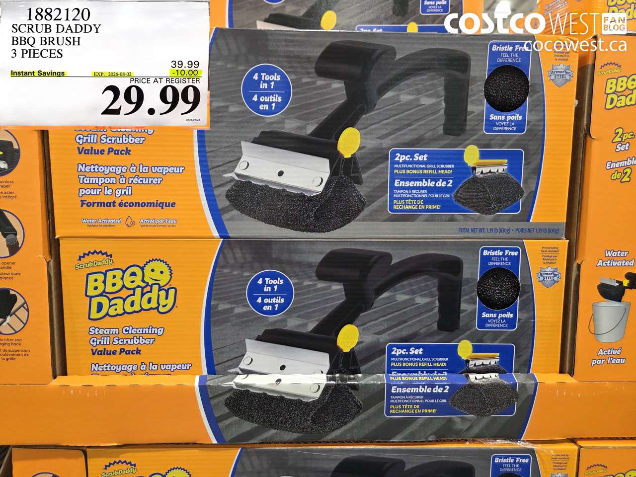 1882120 SCRUB DADDY BBQ BRUSH 3 PIECES ($10.00 INSTANT SAVINGS EXPIRES ON 2026-08-02) $29.99