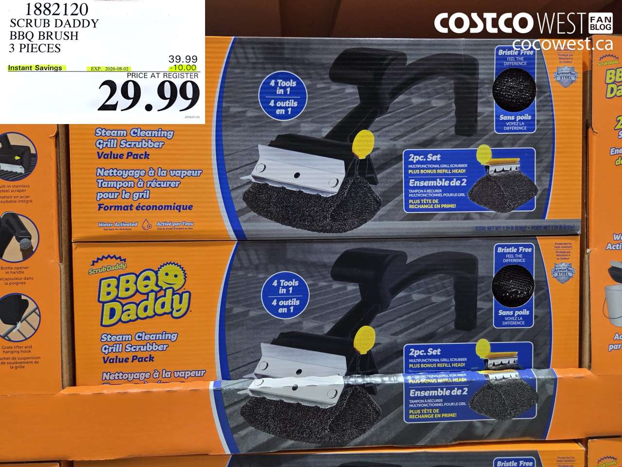1882120 SCRUB DADDY BBQ BRUSH 3 PIECES ($10.00 INSTANT SAVINGS EXPIRES ON 2026-08-02) $29.99