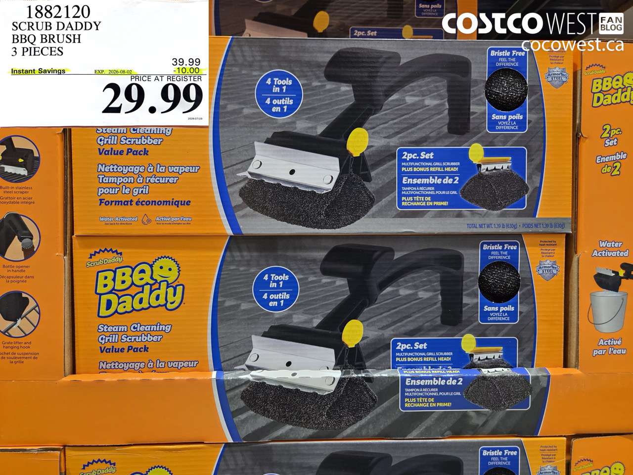 1882120 SCRUB DADDY BBQ BRUSH 3 PIECES ($10.00 INSTANT SAVINGS EXPIRES ON 2026-08-02) $29.99