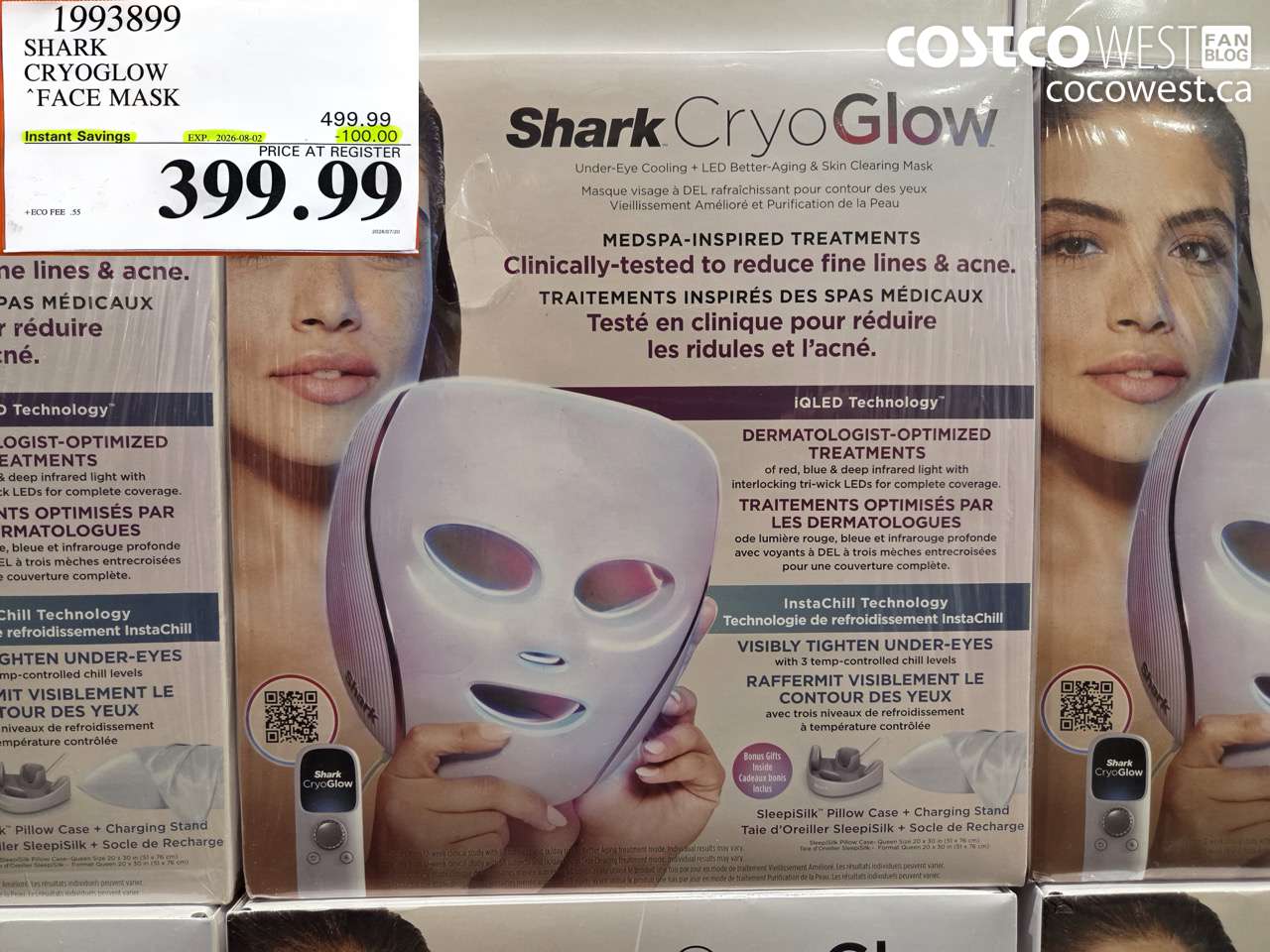 1993899 SHARK CRYOGLOW FACE MASK ($100.00 INSTANT SAVINGS EXPIRES ON 2026-08-02) $399.99