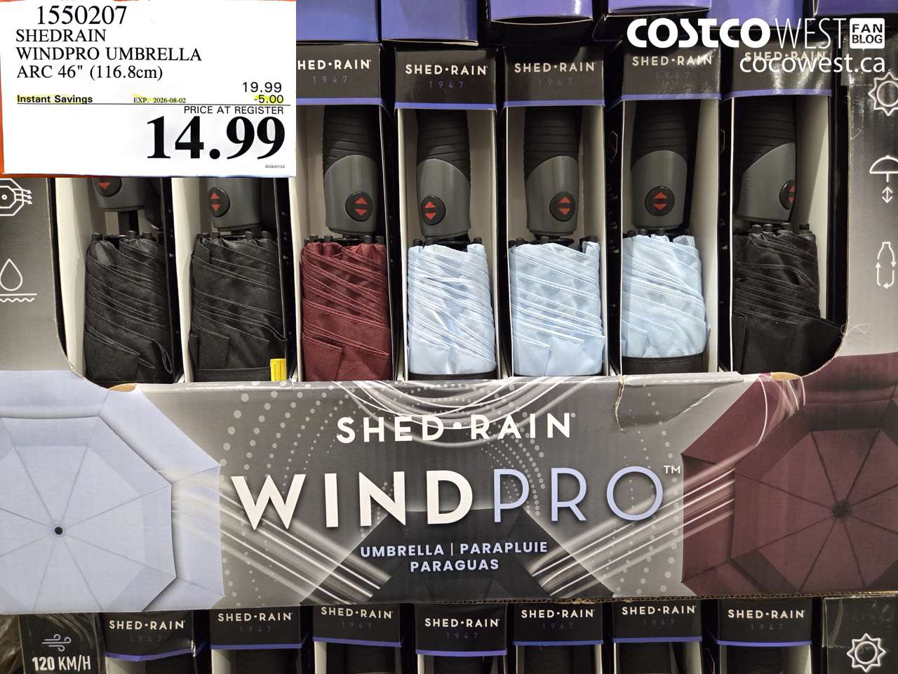 1550207 SHEDRAIN WINDPRO UMBRELLA ARC 46