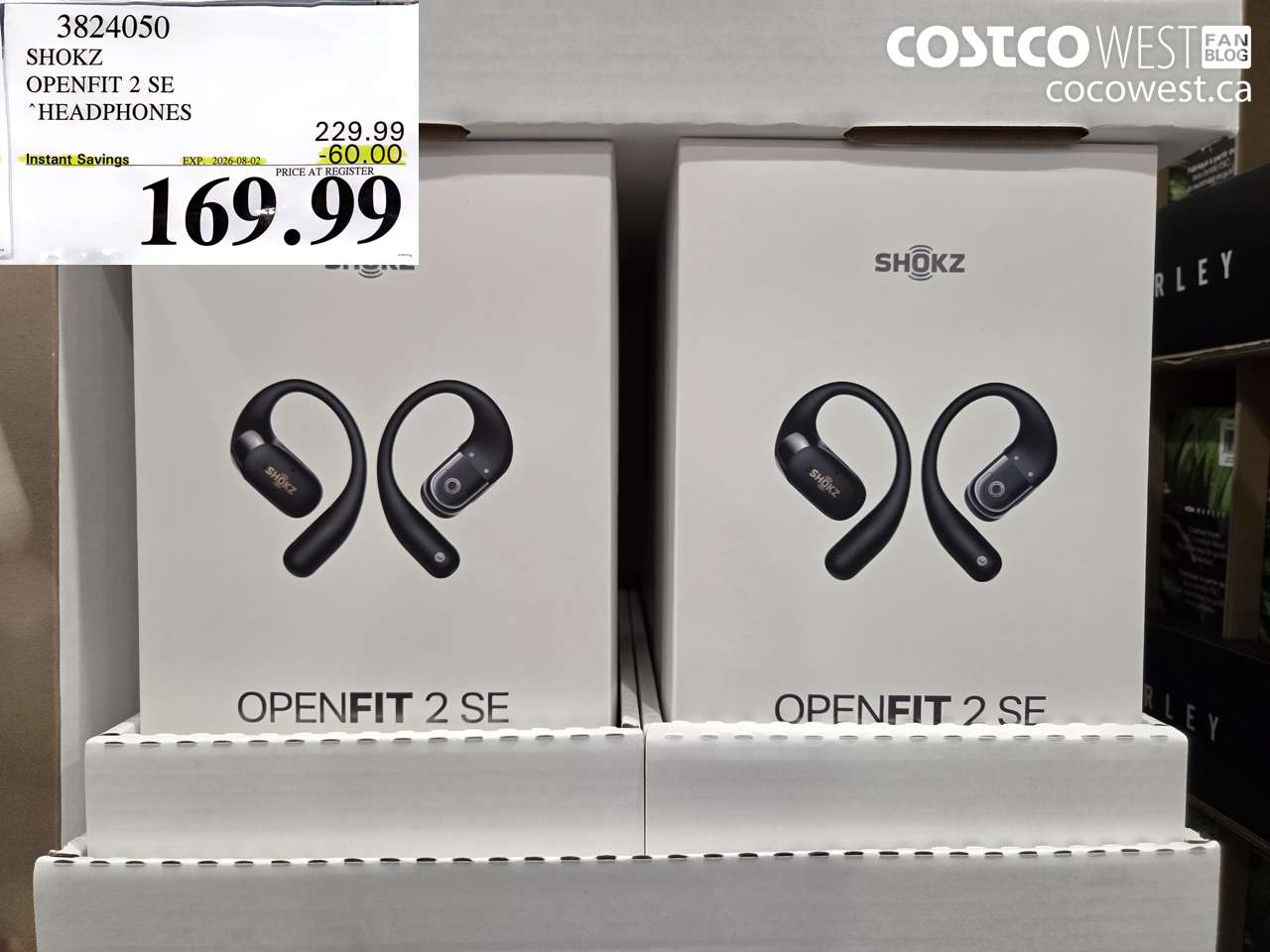 3824050 SHOKZ OPENFIT 2 SE HEADPHONES ($60.00 INSTANT SAVINGS EXPIRES ON 2026-08-02) $169.99