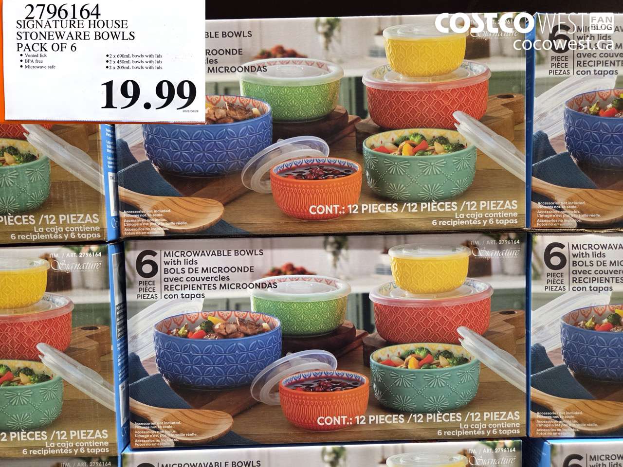 2796164 SIGNATURE HOUSE STONEWARE BOWLS PACK OF 6 $19.99