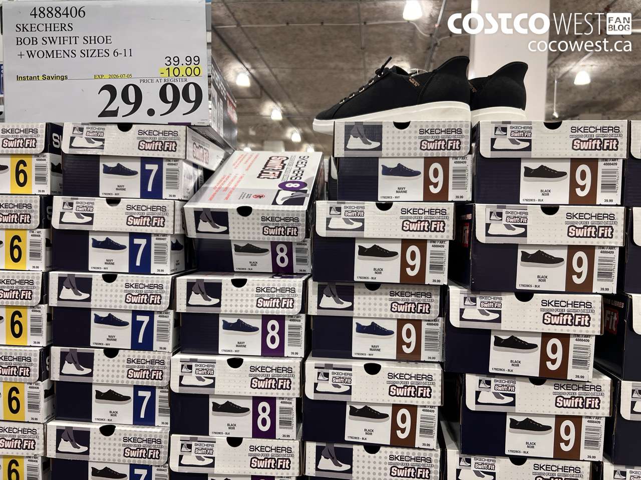 4888406 SKECHERS BOB SWIFT SHOE WOMENS SIZES 6-11 ($10.00 INSTANT SAVINGS EXPIRES ON 2026-07-05) $29.99