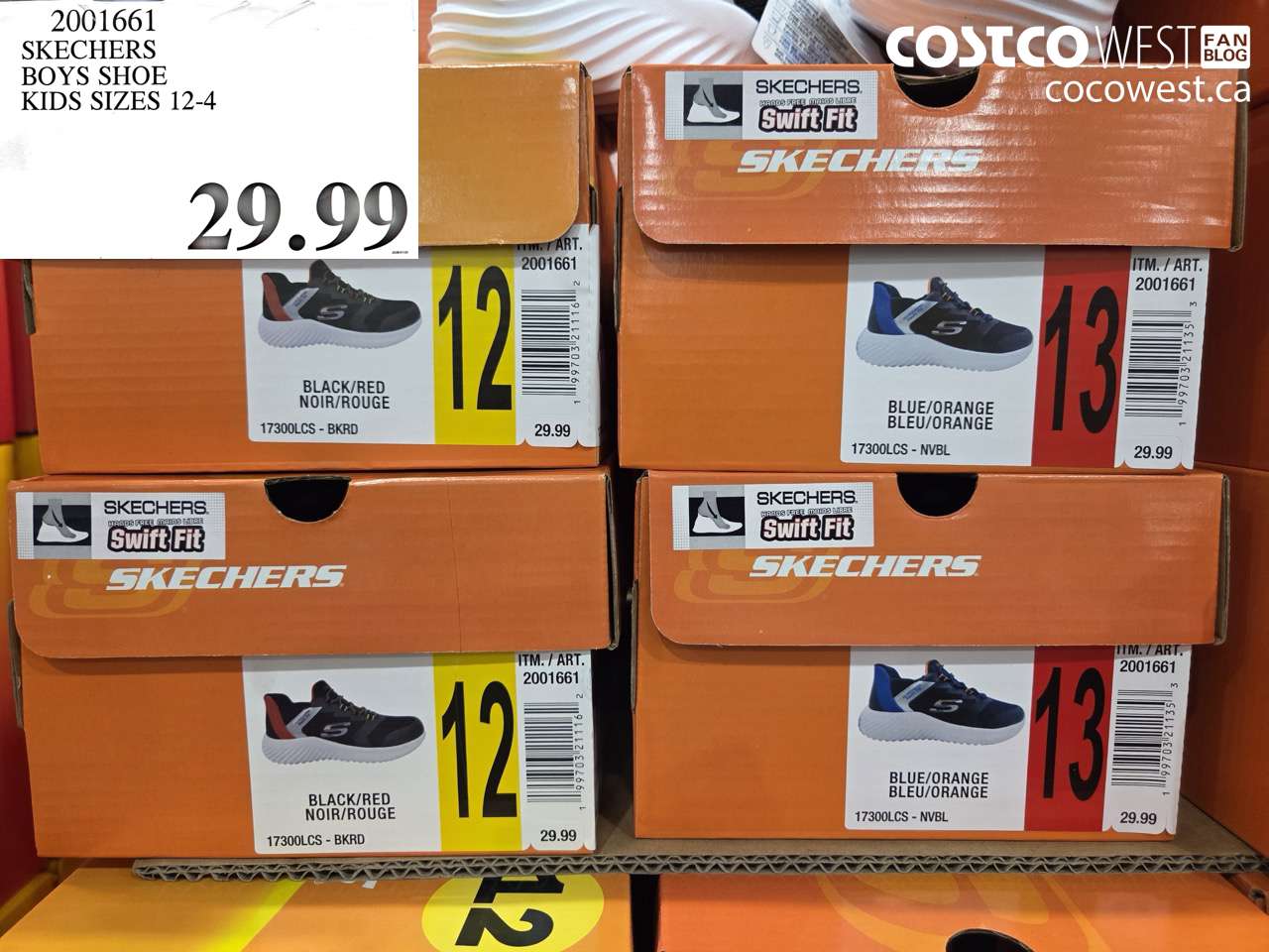 2001661 SKECHERS BOYS SHOE KIDS SIZES 12-4 $29.99