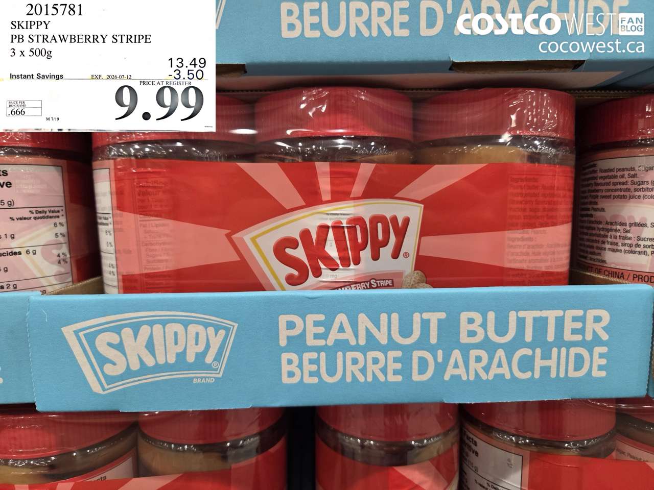 2015781 SKIPPY PB STRAWBERRY STRIPE 3 X 500G ($3.50 INSTANT SAVINGS EXPIRES ON 2026-07-12) $9.99
