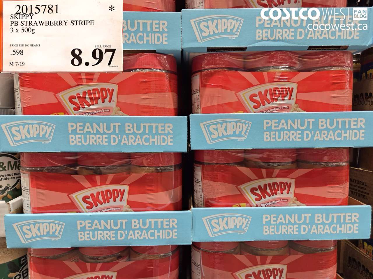 2015781 SKIPPY PB STRAWBERRY STRIPE 3 X 500G $8.97