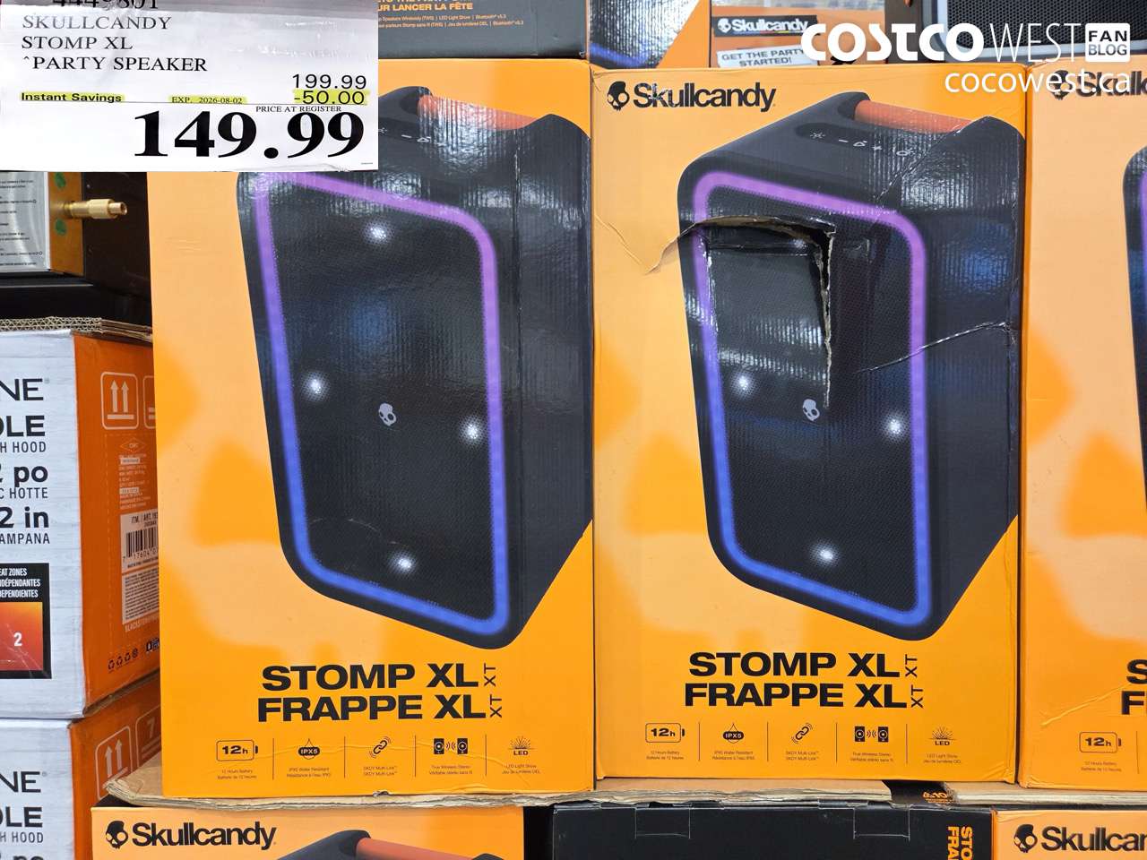 4244301 SKULLCANDY STOMP XL PARTY SPEAKER ($50.00 INSTANT SAVINGS EXPIRES ON 2026-08-02) $149.99