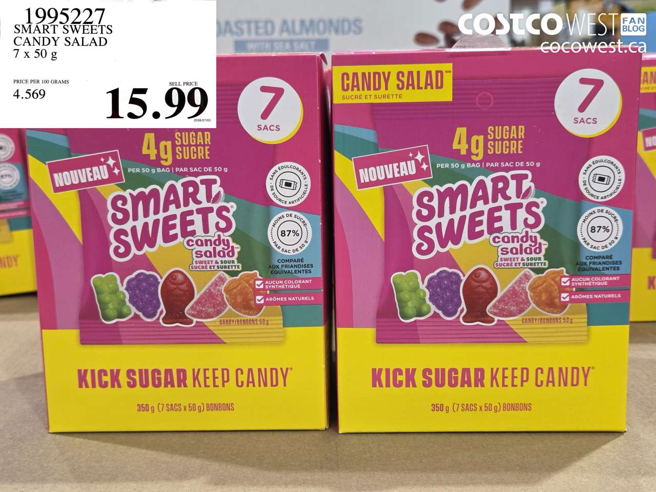 1995227 SMART SWEETS CANDY SALAD 7 X 50 G $15.99