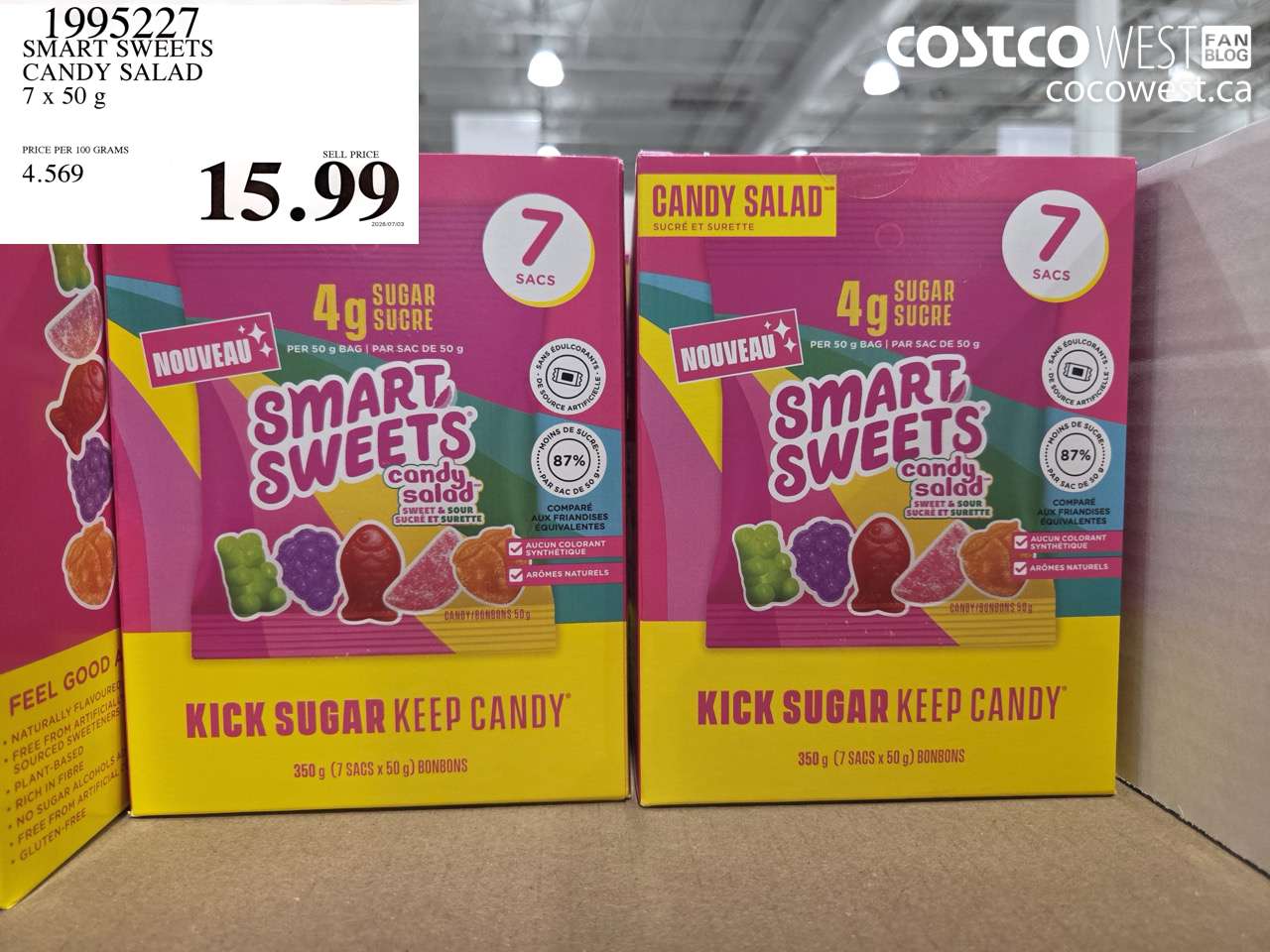 1995227 SMART SWEETS CANDY SALAD 7 X 50 G $15.99