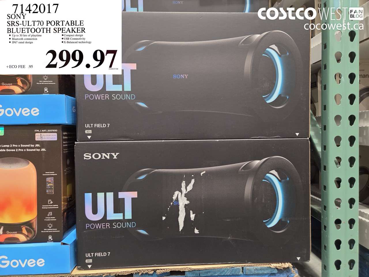 7142017 SONY SRS-ULT70 PORTABLE BLUETOOTH SPEAKER $299.97
