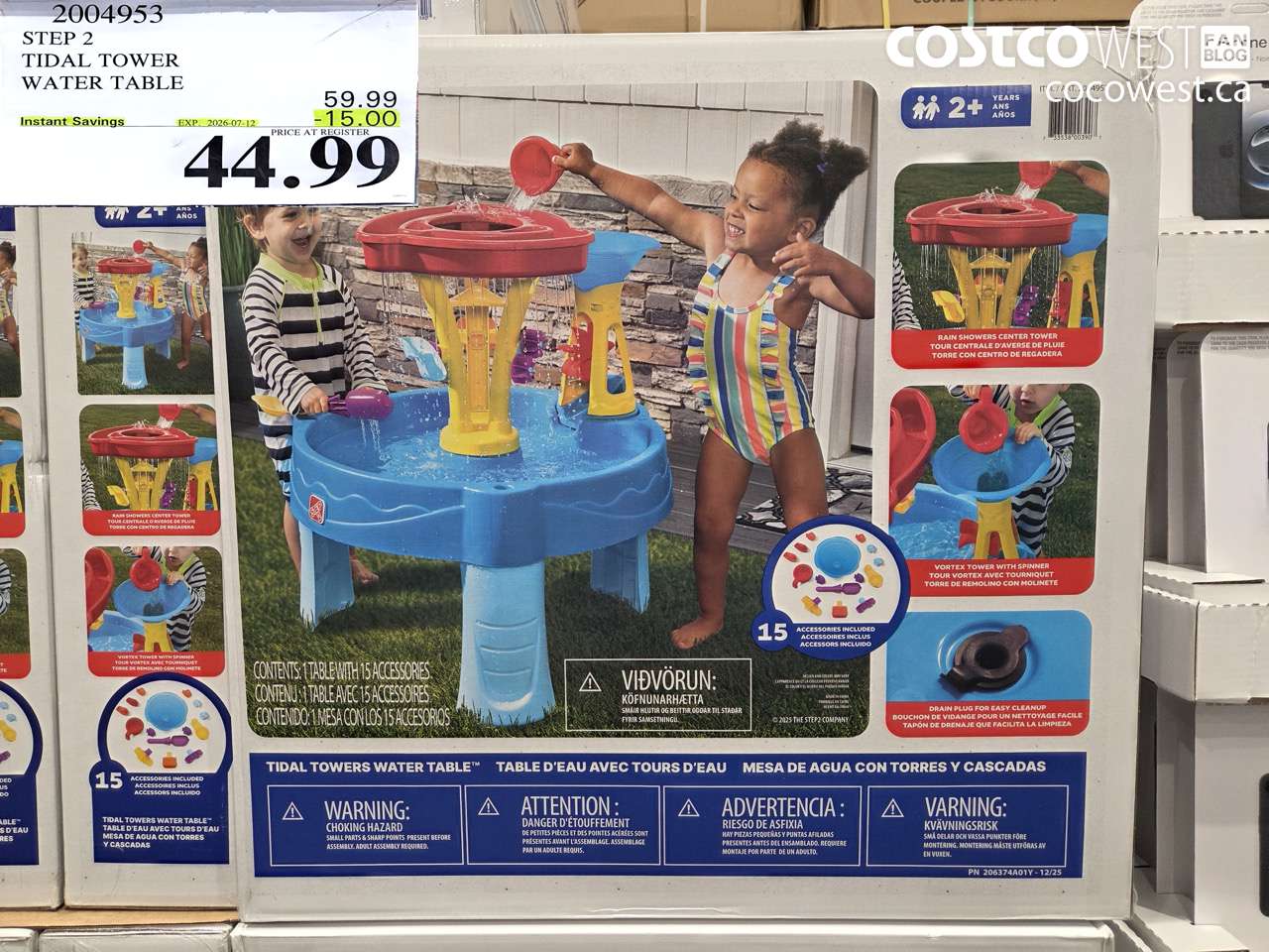 2004953 STEP 2 TIDAL TOWER WATER TABLE ($15.00 INSTANT SAVINGS EXPIRES ON 2026-07-12) $44.99