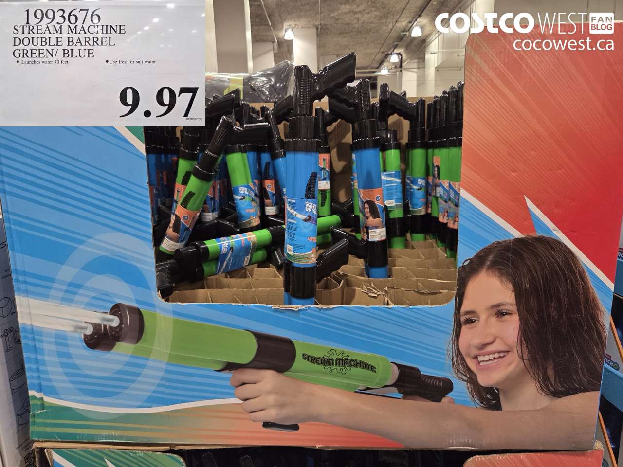 1993676 STREAM MACHINE DOUBLE BARREL GREEN/ BLUE $9.97