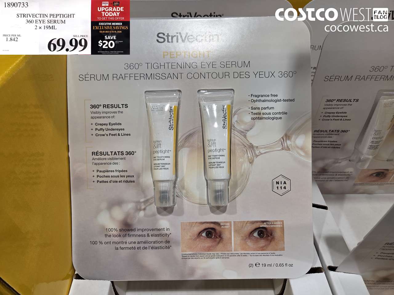 1890733 STRIVECTIN PEPTIGHT 360 EYE SERUM 2 X 19ML ($20.00 INSTANT SAVINGS EXPIRES ON 2026-07-19) $49.99