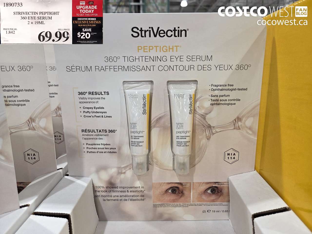 1890733 STRIVECTIN PEPTIGHT 360 EYE SERUM 2 X 19ML ($20.00 INSTANT SAVINGS EXPIRES ON 2026-07-19) $49.99