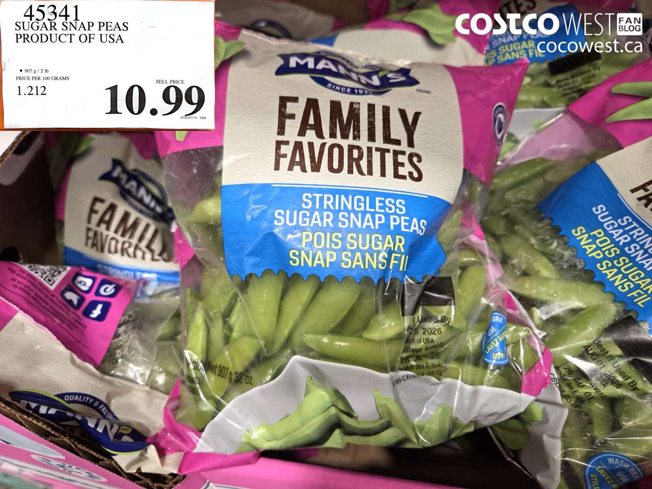 45341 SUGAR SNAP PEAS PRODUCT OF USA $10.99