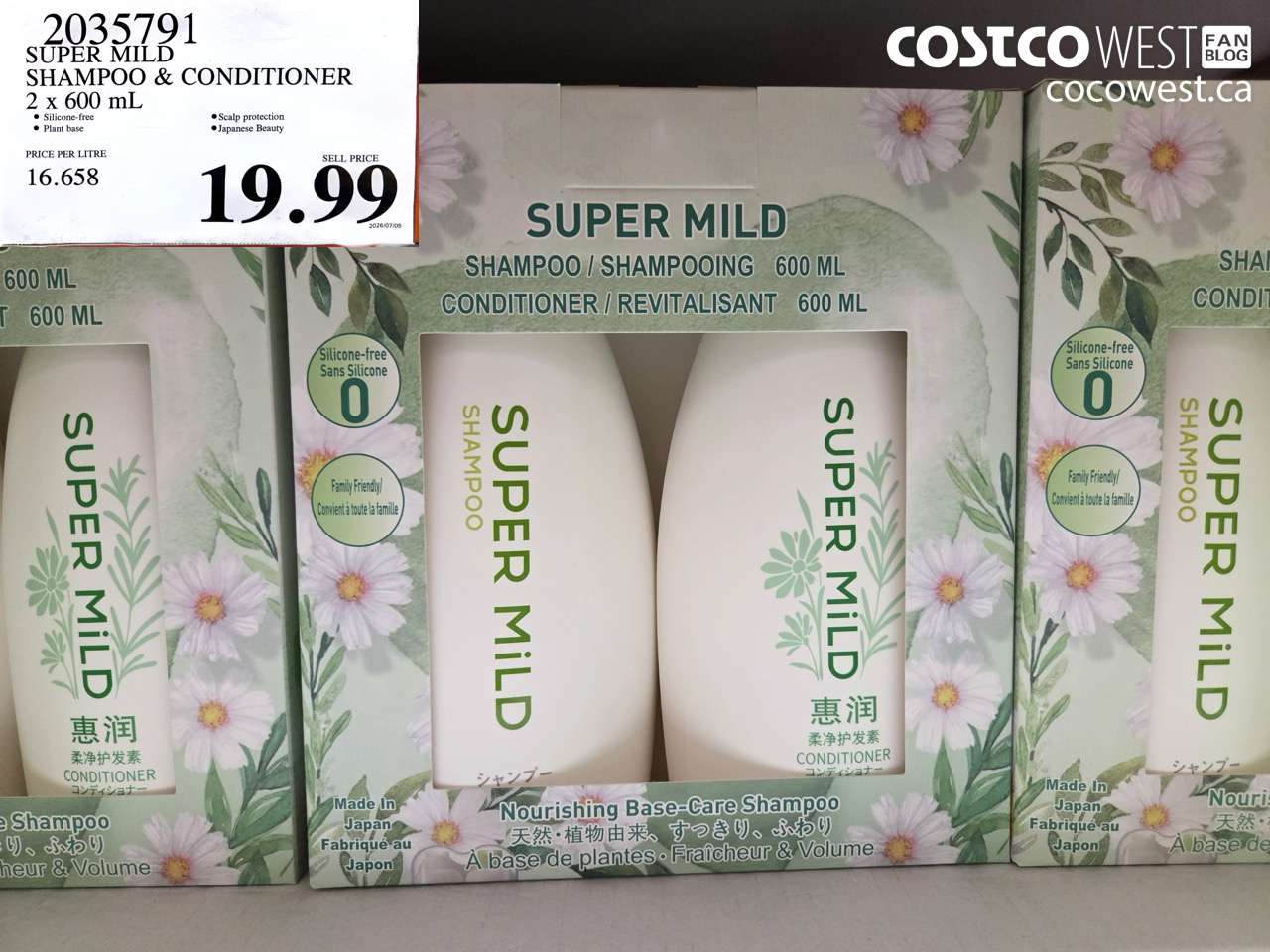 2035791 SUPER MILD SHAMPOO & CONDITIONER 2 X 600 ML $19.99