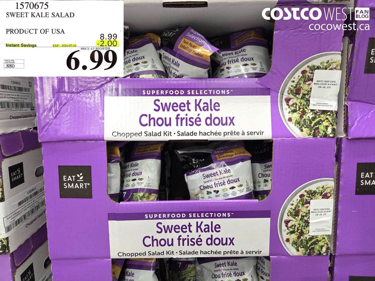 1570675 SWEET KALE SALAD PRODUCT OF USA ($2.00 INSTANT SAVINGS EXPIRES ON 2026-07-16) $6.99