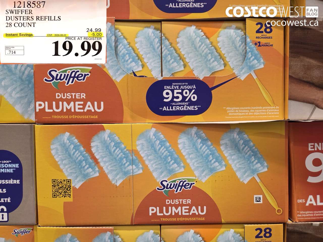 1218587 SWIFFER DUSTERS REFILLS 28 COUNT ($5.00 INSTANT SAVINGS EXPIRES ON 2026-08-02) $19.99
