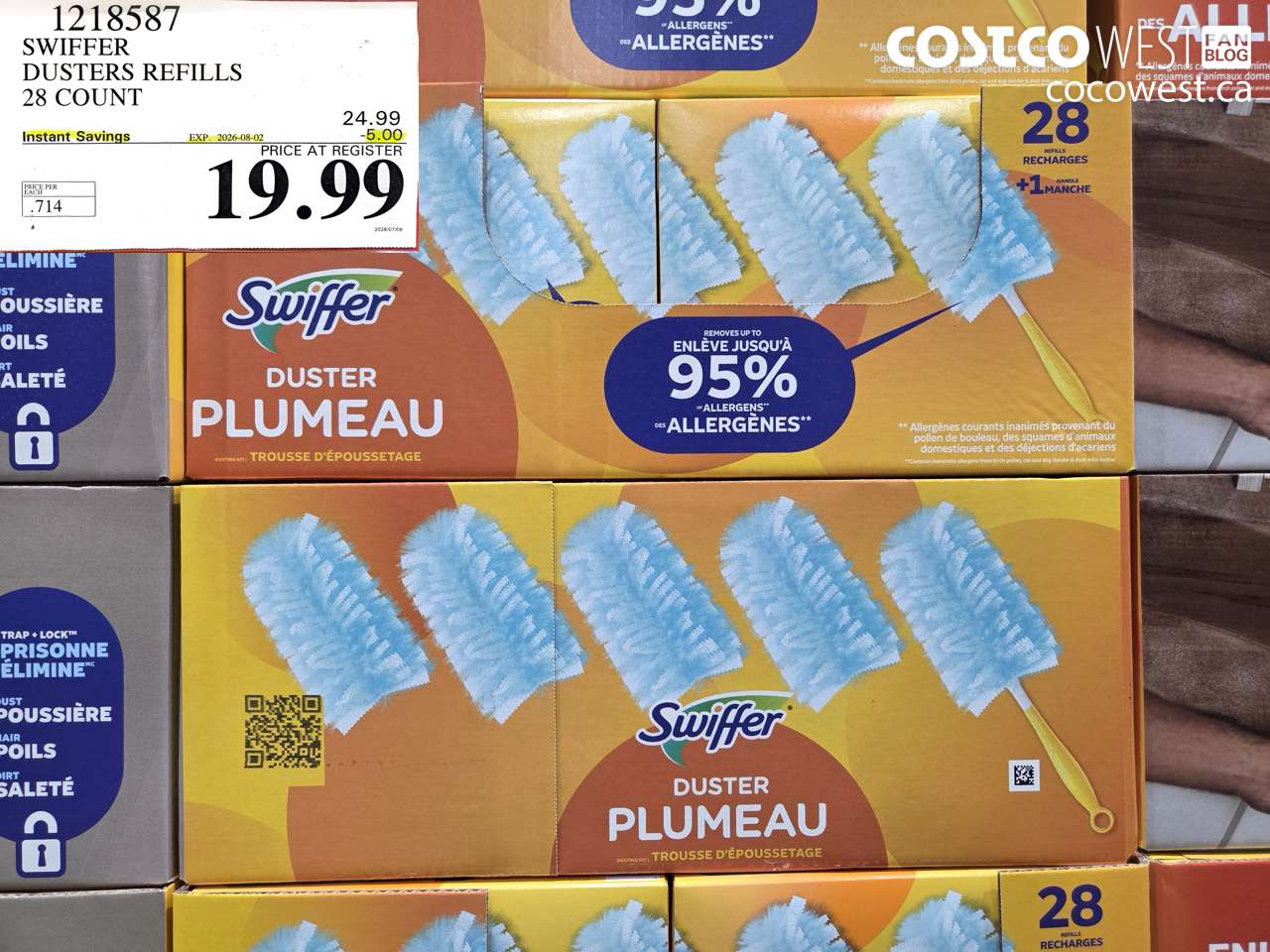 1218587 SWIFFER DUSTERS REFILLS 28 COUNT ($5.00 INSTANT SAVINGS EXPIRES ON 2026-08-02) $19.99