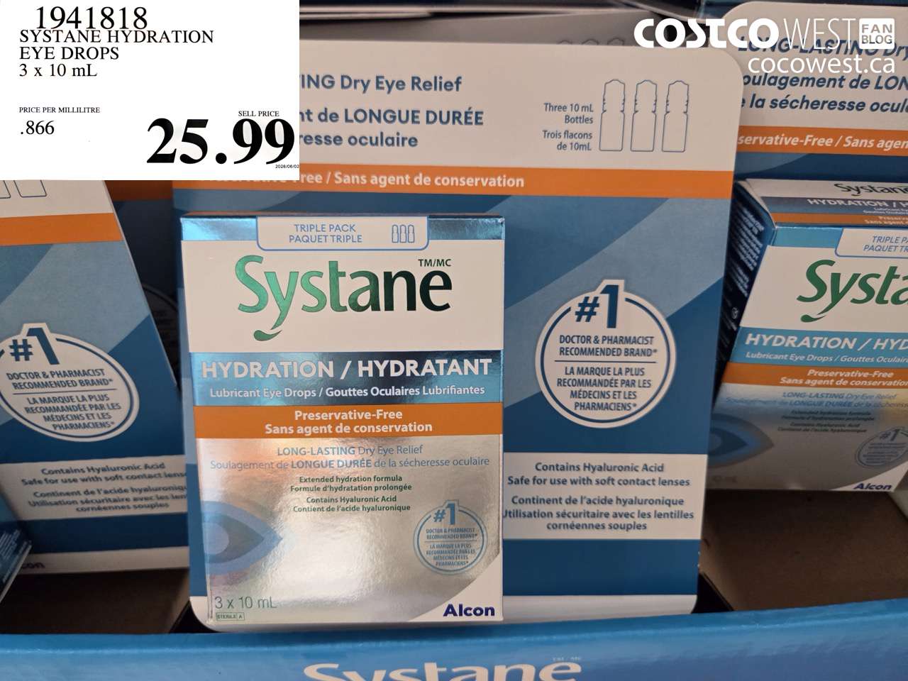 1941818 SYSTANE HYDRATION EYE DROPS 3 X 10 ML $25.99