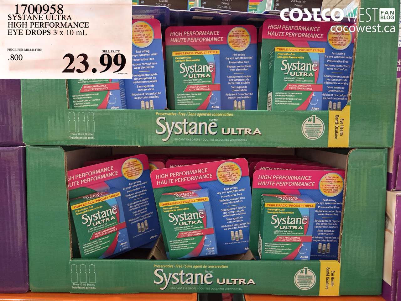 1700958 SYSTANE ULTRA HIGH PERFORMANCE EYE DROPS 3 X 10 ML $23.99