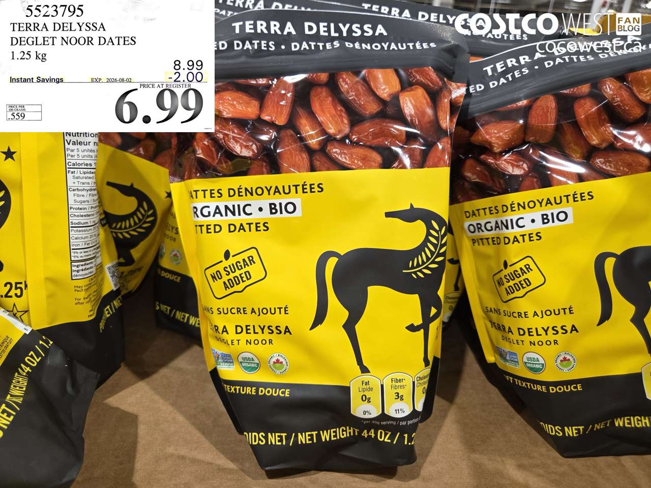 5523795 TERRA DELYSSA DEGLET NOOR DATES 1.25 KG ($2.00 INSTANT SAVINGS EXPIRES ON 2026-08-02) $6.99