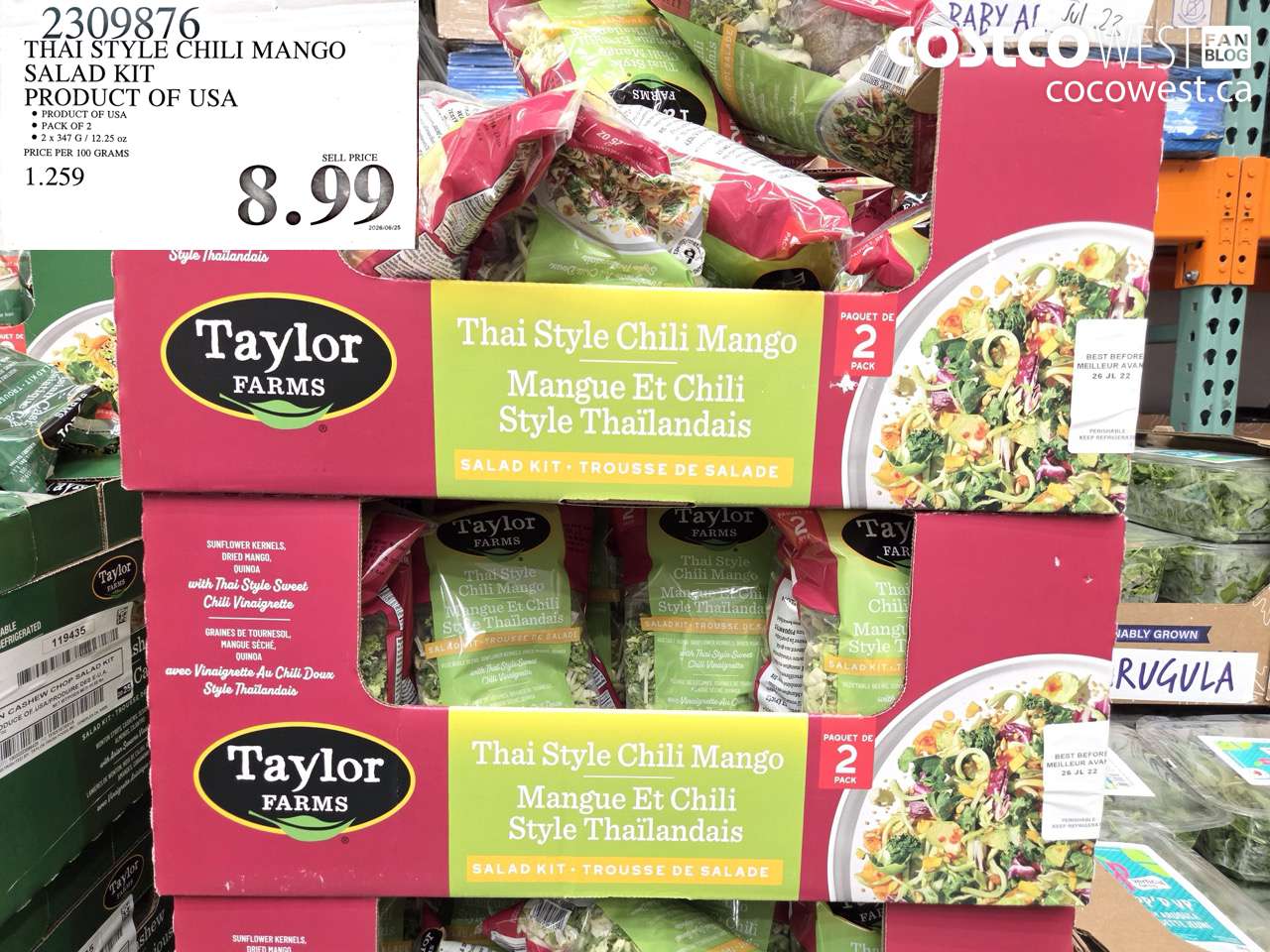 2309876 THAI STYLE CHILI MANGO SALAD KIT PRODUCT OF USA $8.99