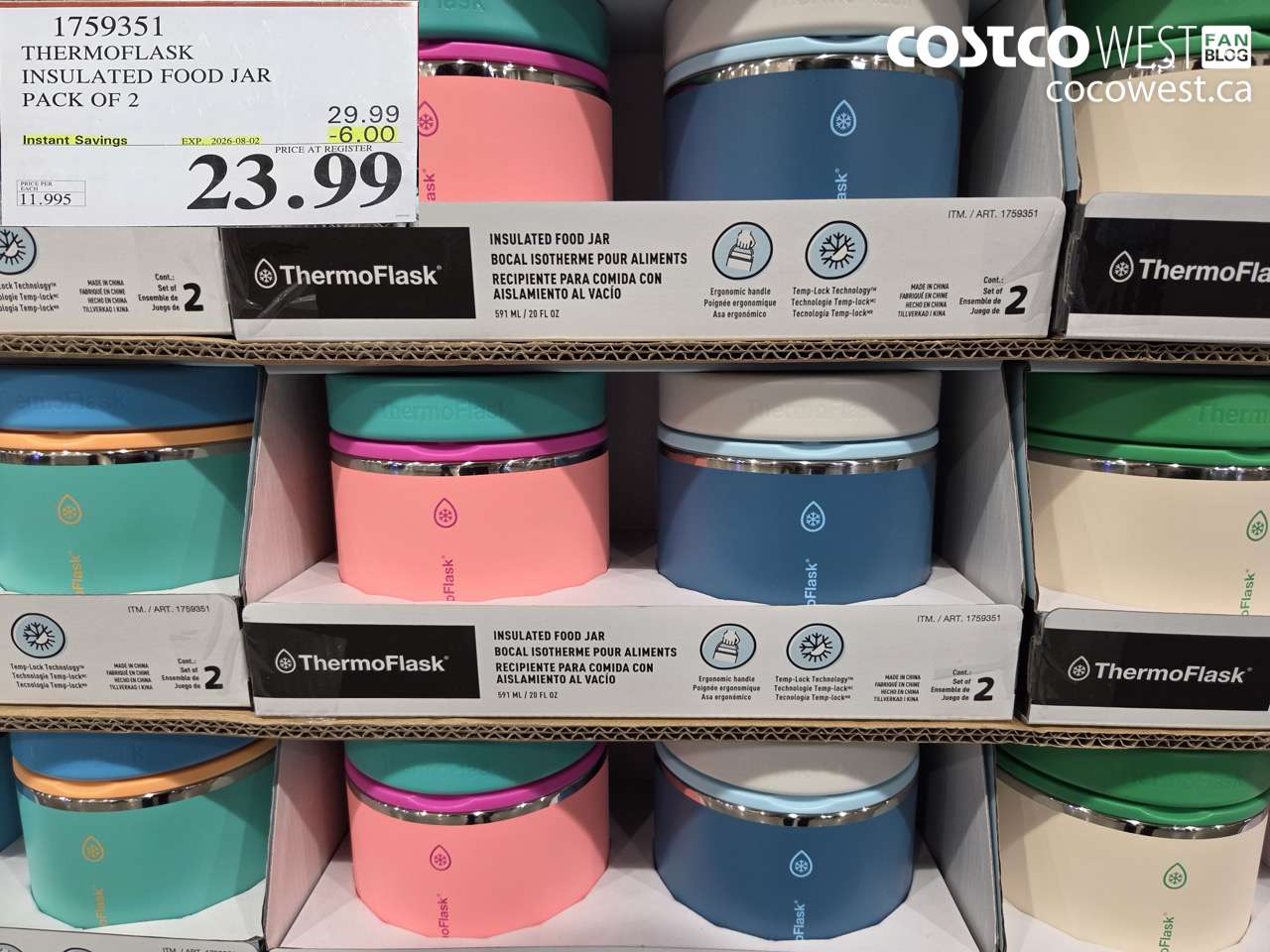 1759351 THERMOFLASK INSULATED FOOD JAR PACK OF 2 ($6.00 INSTANT SAVINGS EXPIRES ON 2026-08-02) $23.99